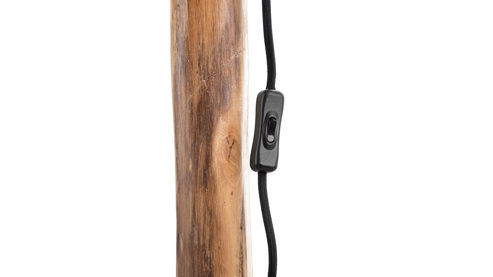 Stehleuchte Globo lighting aus Holz in Holzfarben GLOBO Lampen Serie Norin - Stehlampe Eukalyptusholz & weißer Lampenschirm - Höhe ca. 140 cm