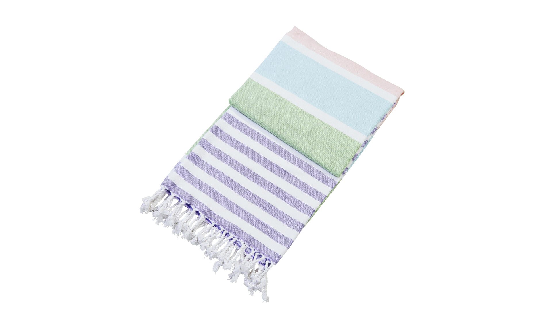 Hamamtuch Done.® aus Stoff in Hellgrün done.® Hamamtuch Casablanca bunte Streifen  – ca. 90 x 160 cm