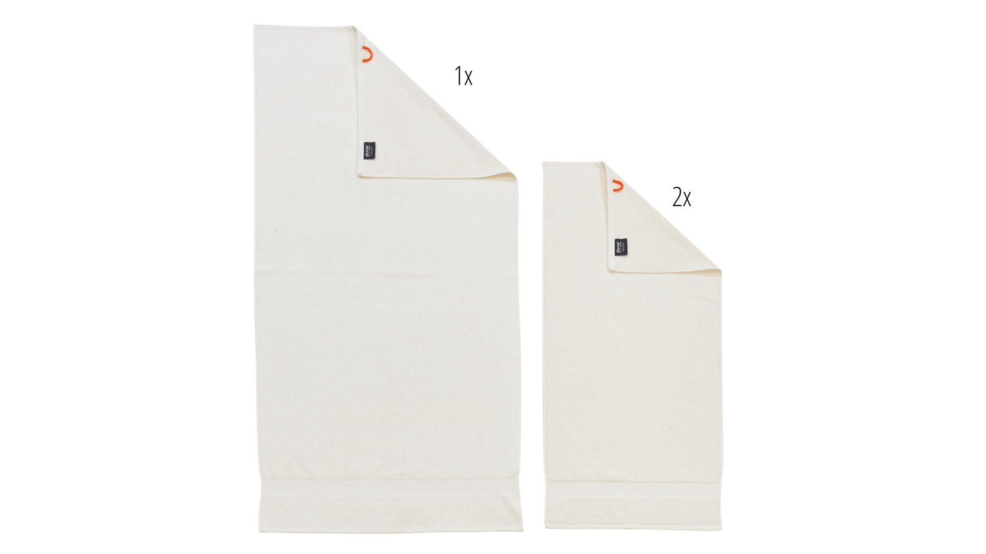 Handtuch-Set Done.® aus Stoff in Weiß done.® Handtuch-Set Deluxe - Heimtextilien weiße Baumwolle  – dreiteilig
