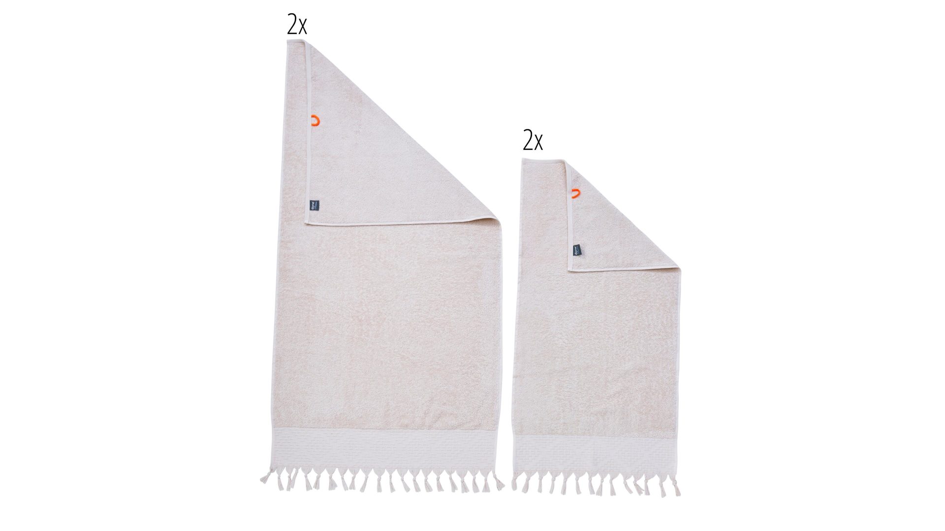 Handtuch-Set Done.® aus Stoff in Beige done.® Handtuch-Set Provence Boheme für Ihre Heimtextilien beige Baumwolle  – vierteilig