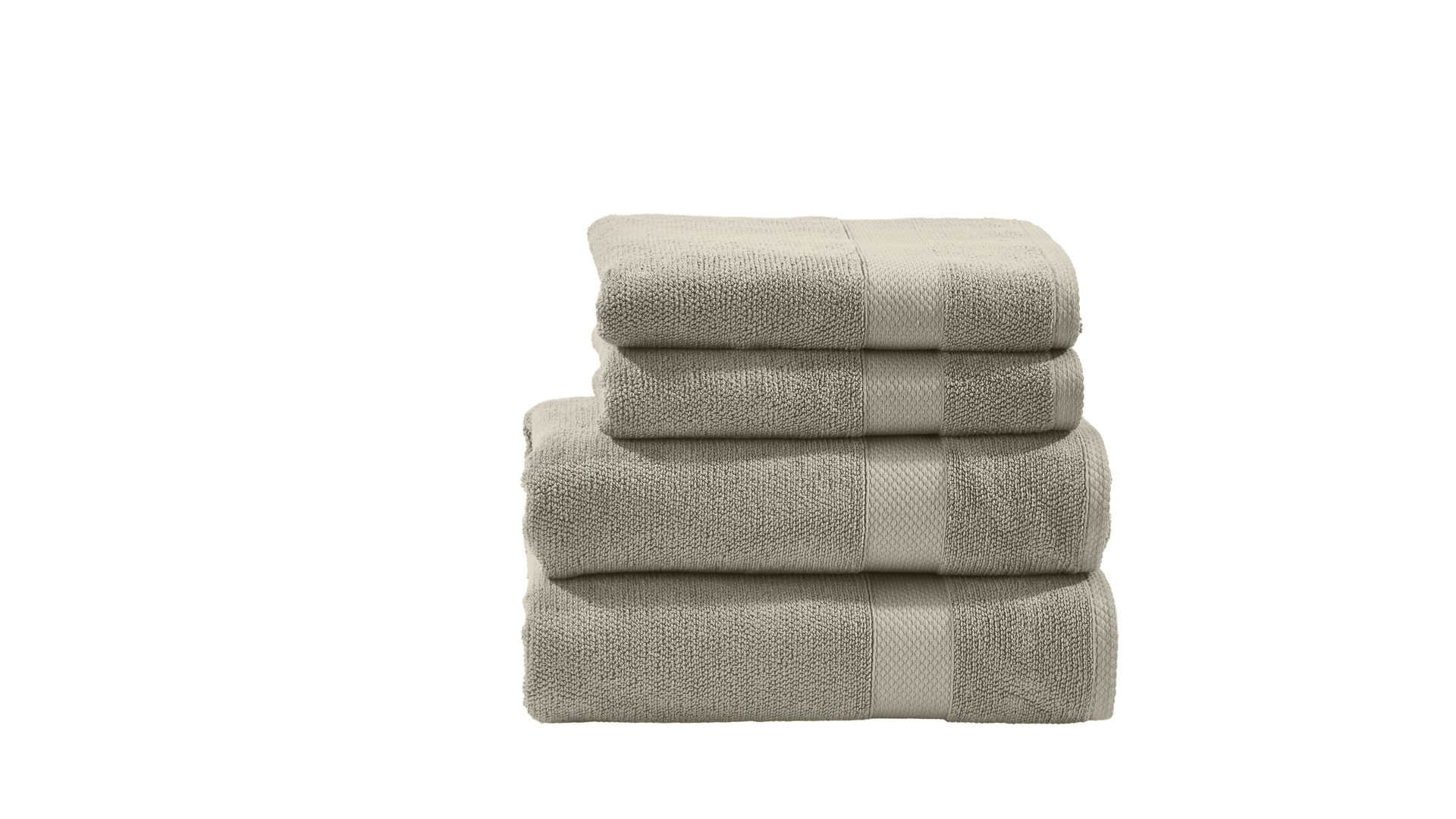 Handtuch-Set Done.® aus Stoff in Beige done.® Handtuch-Set Deluxe - Heimtextilien taupefarbene Baumwolle – vierteilig