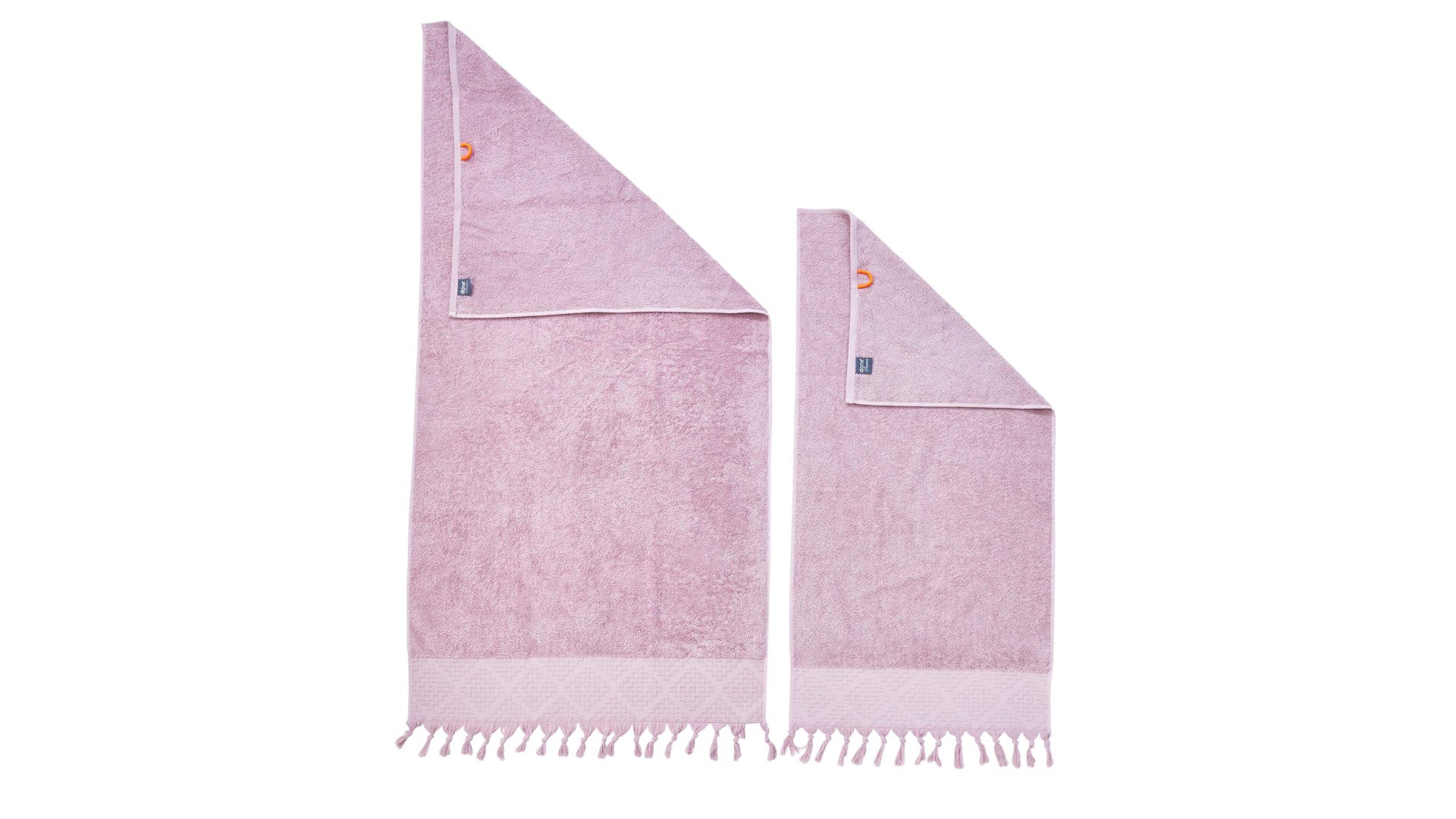 Handtuch-Set Done.® aus Stoff in Pastell done.® Handtuch-Set Provence Boheme - Heimtextilien altrosafarbene Baumwolle  – zweiteilig