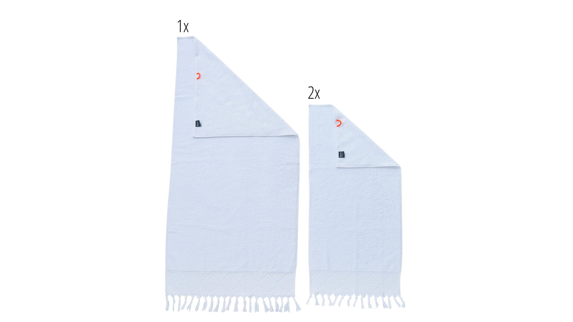 Handtuch-Set Done.® aus Stoff in Weiß done.® Handtuch-Set Provence Boheme - Heimtextilien weiße Baumwolle  – dreiteilig