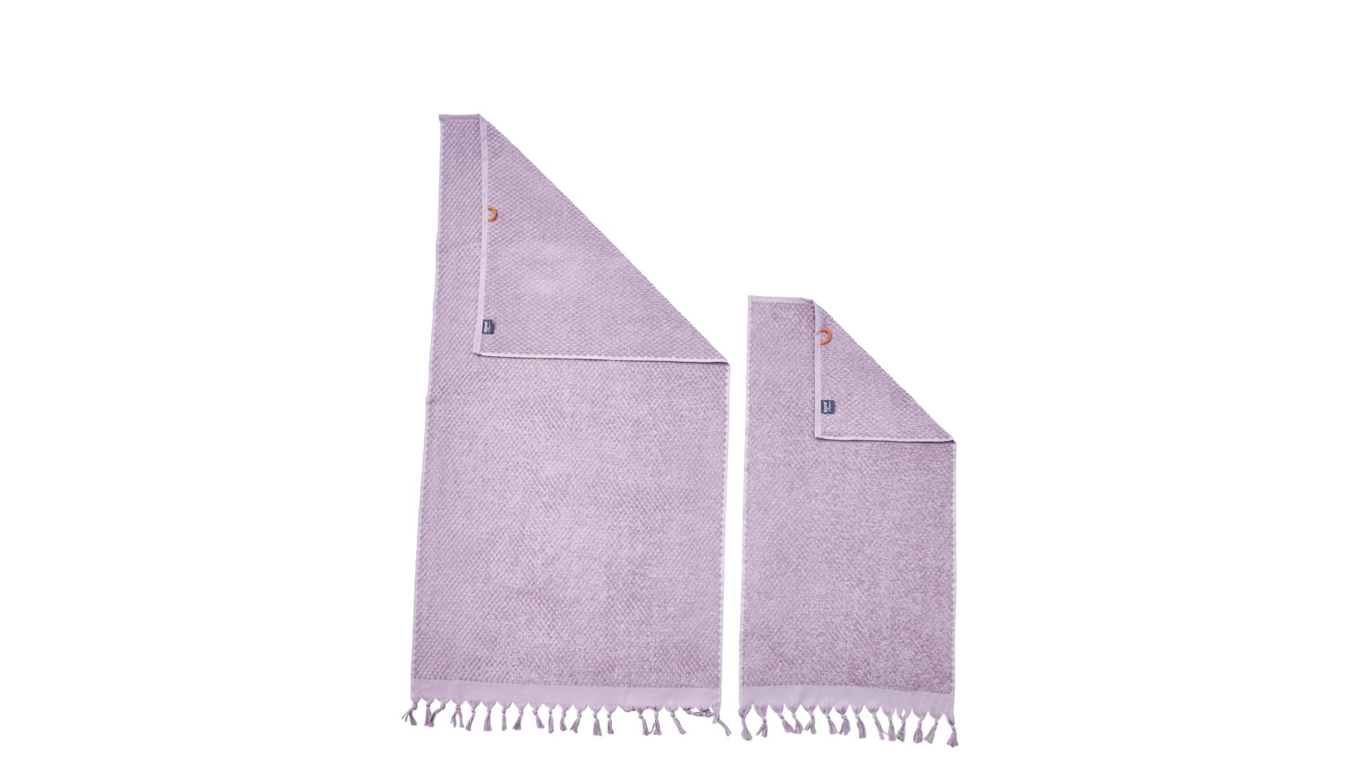 Handtuch-Set Done.® aus Stoff in Pastell done.® Handtuch-Set Provence Honeycomb altrosafarbene Baumwolle  – zweiteilig