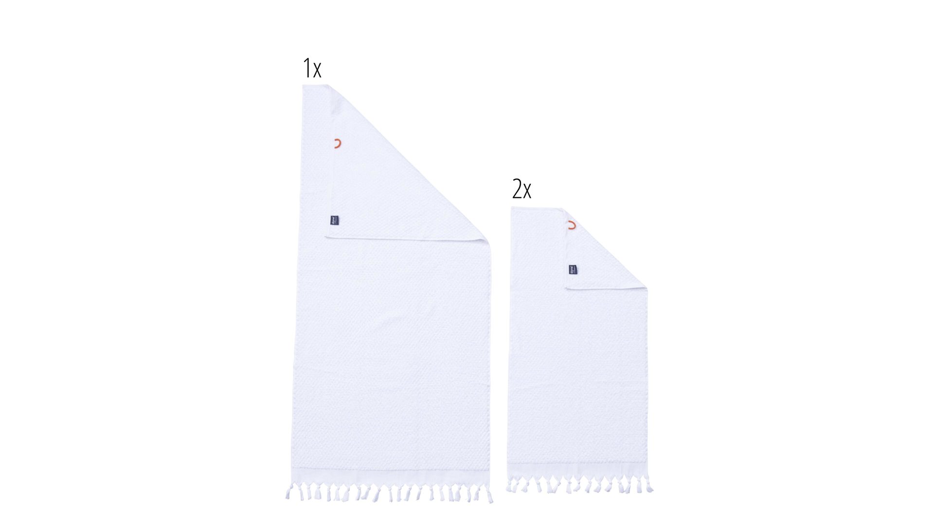 Handtuch-Set Done.® aus Stoff in Weiß done.® Handtuch-Set Provence Honeycomb weiße Baumwolle – dreiteilig