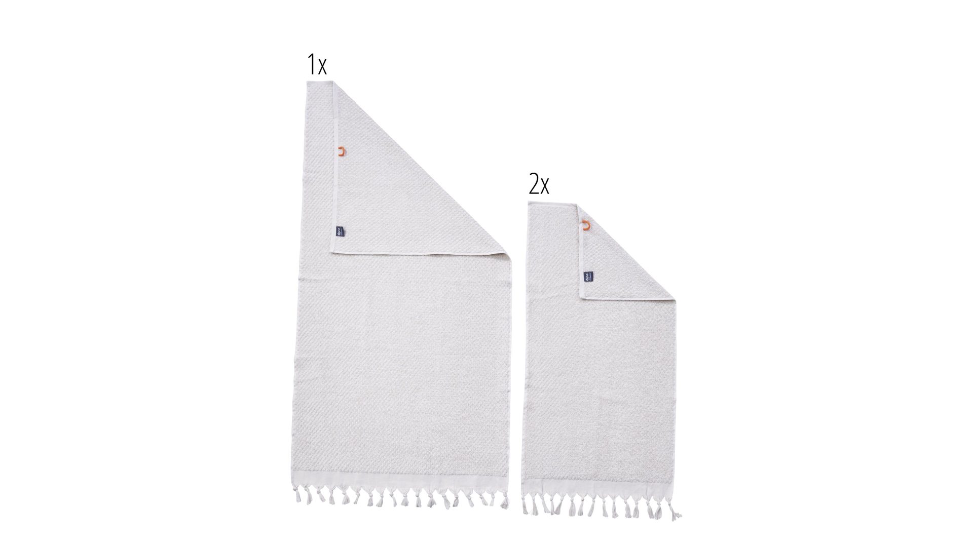 Handtuch-Set Done.® aus Stoff in Beige done.® Handtuch-Set Provence Honeycomb - Heimtextilien beige Baumwolle  – dreiteilig