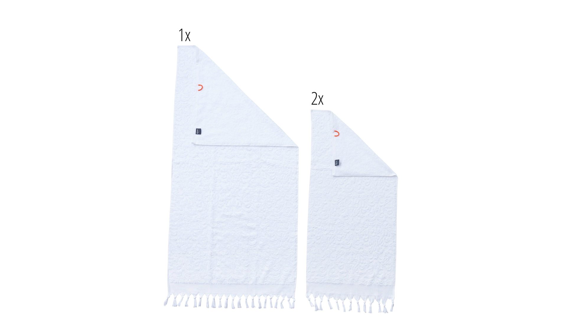 Handtuch-Set Done.® aus Stoff in Weiß done.® Handtuch-Set Provence Ornaments weiße Baumwolle – dreiteilig