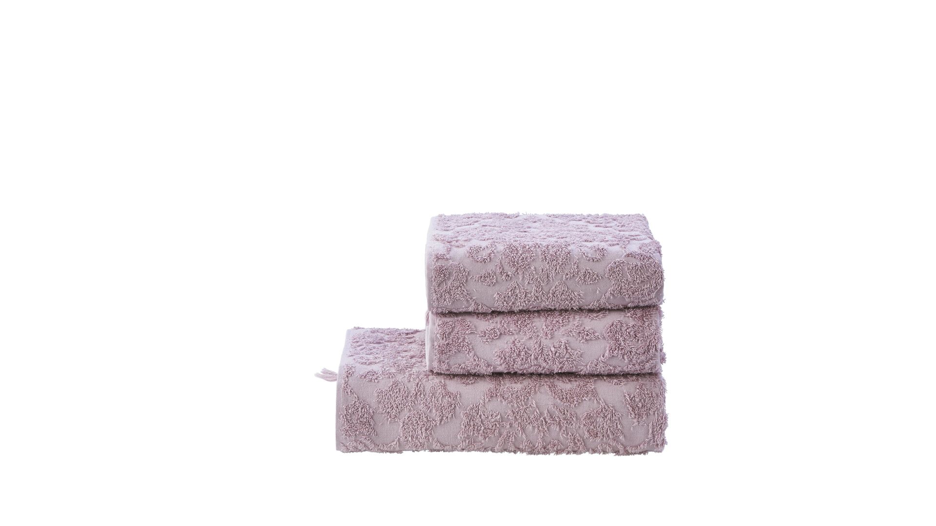 Handtuch-Set Done.® aus Stoff in Pastell done.® Handtuch-Set Provence Ornaments altrosa Baumwolle – dreiteilig