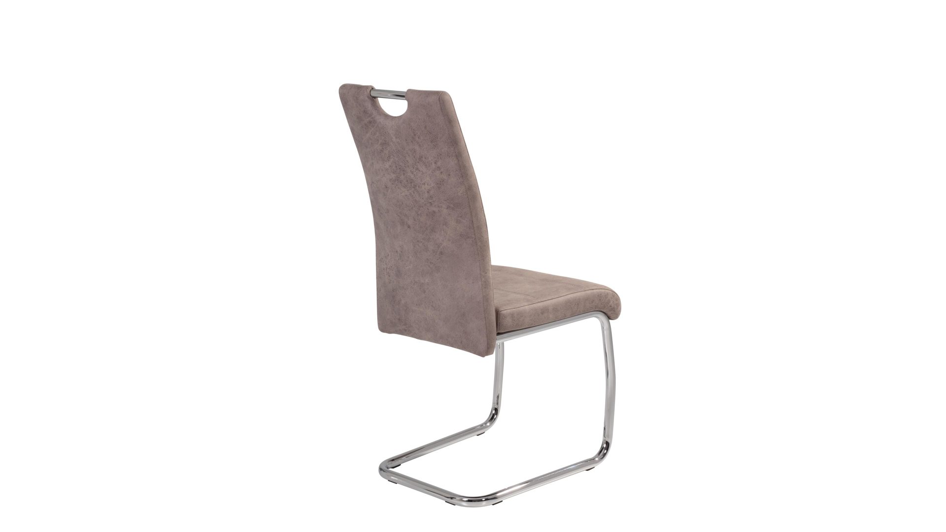 Schwingstuhl Hela aus Stoff in Beige Schwingstuhl beige Mikrofaser 70  & Chromgestell