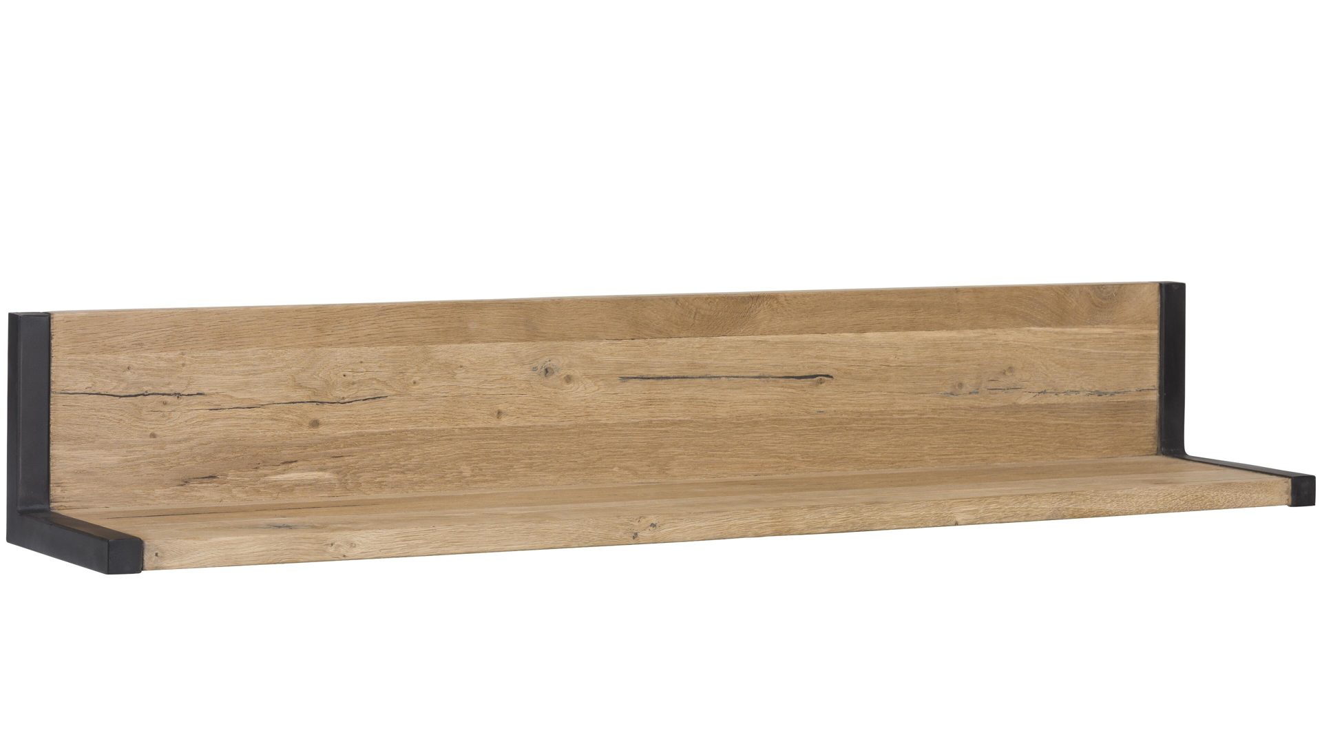 Wandregal WOODS & TRENDS aus Holz in Holzfarben WOODS & TRENDS Wandregal Brooklyn Railway braunes Eichefurnier – Länge ca. 120 cm