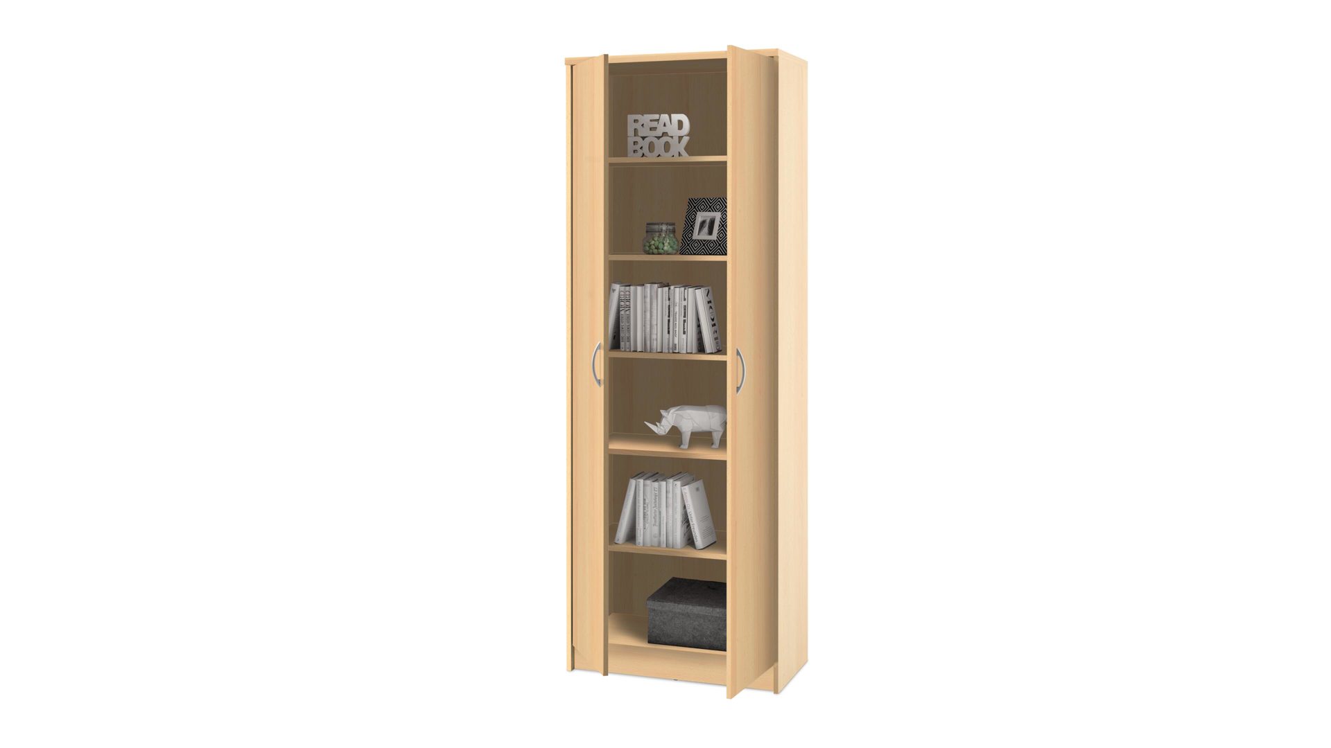 Aktenschrank Bega-consult aus Holz in Holzfarben Aktenschrank buchefarbene Kunststoffoberflächen – zwei Türen, Höhe ca. 198 cm