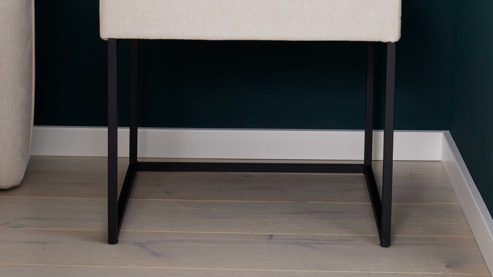 Nachtkommode Interliving aus Stoff in Weiß Interliving Bettsystem Serie 1414 - Nachtkonsole elfenbeinfarbener Bezug GCP 11 - ca. 49 x 45 cm