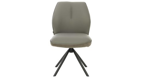 Vierfußstuhl Interliving aus Stoff in Grau Interliving Esszimmer Serie 5116 – Polsterstuhl graue Cord-Lederkombination Fo-Sh & schwarzes Gestell F37