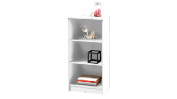 Regal Bega-consult aus Holz in Weiß Bücherregal bzw. Standregal weiße Kunststoffoberflächen – Höhe ca. 111 cm, zwei Böden