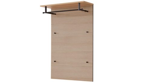 Wandgarderobe Interliving aus Holz in Holzfarben Interliving Garderobe Serie 6015 - Wandgarderobe Eiche - ca. 80 x 120 cm