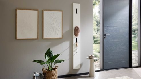 Wandgarderobe Interliving aus Holz in Weiß Interliving Garderobe Serie 6015 - Wandgarderobe Mattweiß - ca. 21 x 180 cm