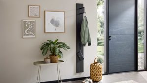 Wandgarderobe Interliving aus Holz in Schwarz Interliving Garderobe Serie 6015 - Wandgarderobe Mooreiche - ca. 21 x 180 cm
