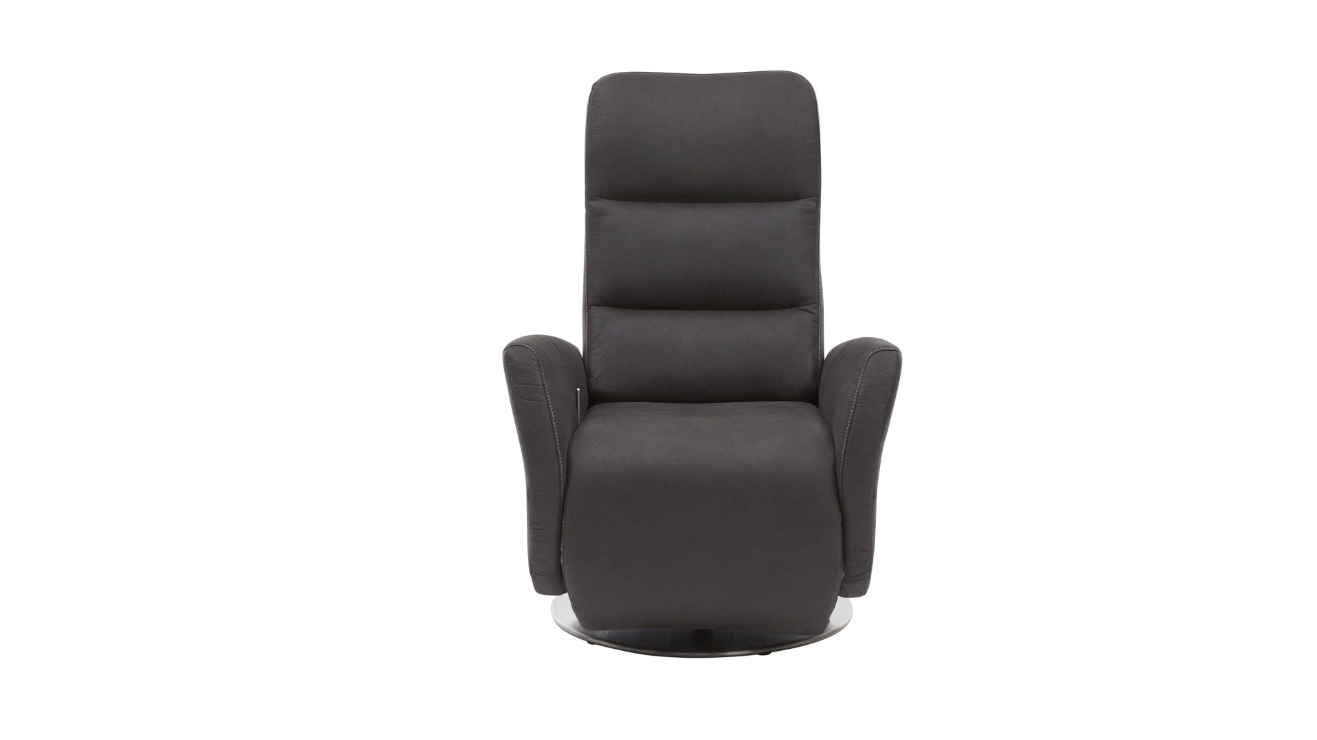 Relaxsessel Interliving aus Stoff in Anthrazit Interliving Sessel Serie 4530 anthrazitfarbener Stoffbezug Büffel & Sternfuß