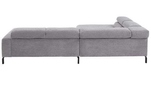 Ecksofa SOFAkultur aus Stoff in Grau SOFAkultur Programm SK 770 - Ecksofa grauer Cordbezug - Stellfläche ca. 219 x 309 cm