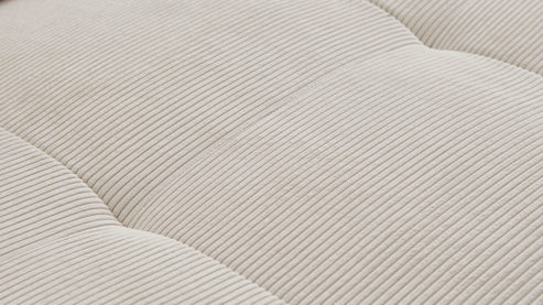 Ecksofa SOFAkultur aus Stoff in Weiß SOFAkultur Programm SK 748 - Ecksofa weißer Feincord - Stellfläche ca. 258 x 217 cm