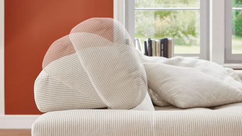 Ecksofa SOFAkultur aus Stoff in Weiß SOFAkultur Programm SK 748 - Ecksofa weißer Feincord - Stellfläche ca. 258 x 217 cm