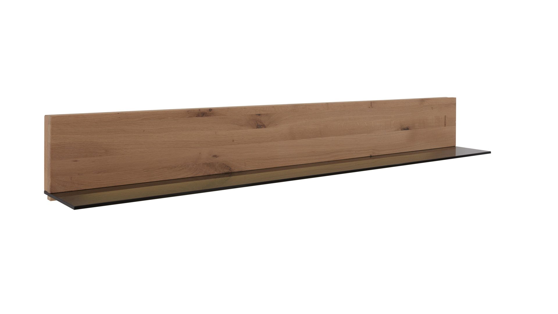 Wandregal Decker aus Holz in Holzfarben Wandregal biancofarbene Wildeiche – Länge ca. 182 cm