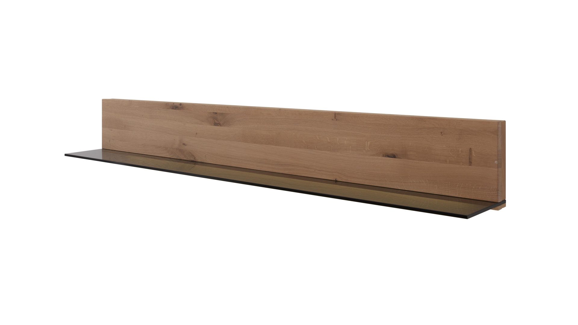 Wandregal Decker aus Holz in Holzfarben Wandregal biancofarbene Wildeiche – Länge ca. 182 cm