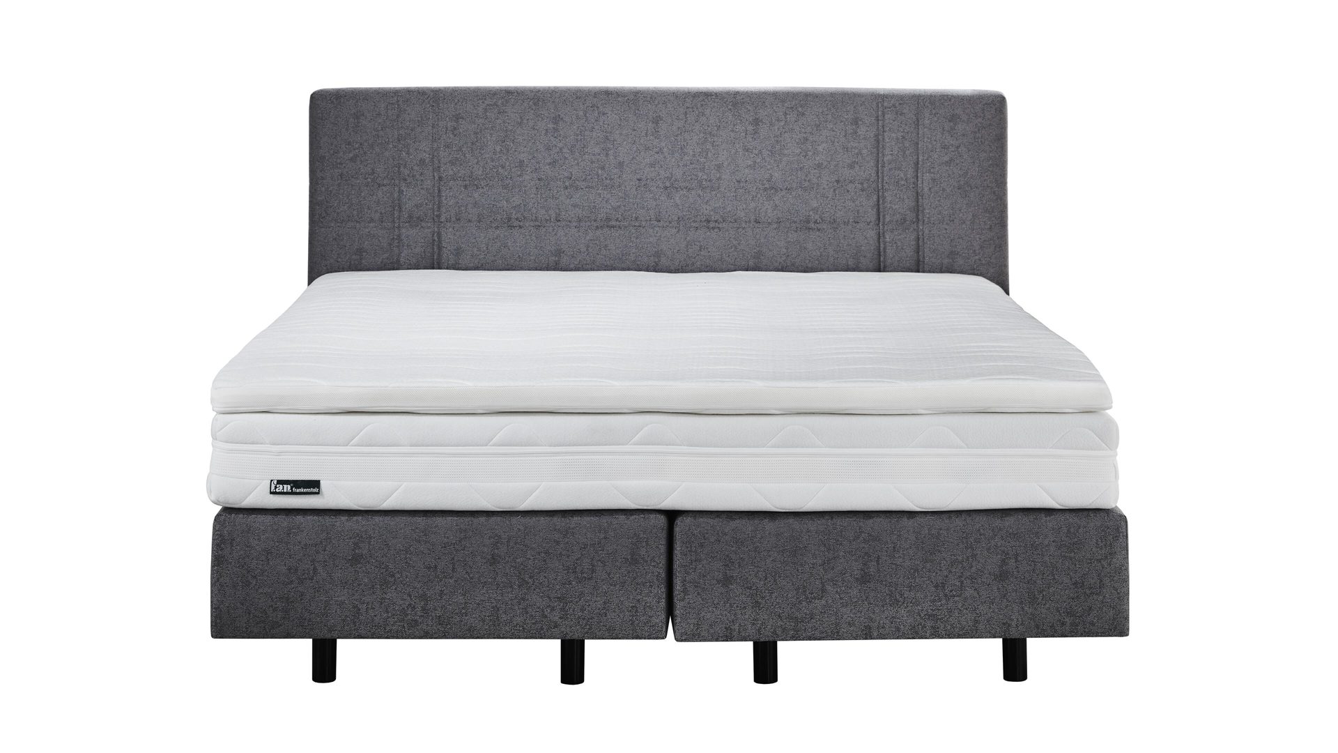 Boxspringbett comfortmaster besser sitzen, liegen, leben aus Stoff in Grau Comfortmaster Base Express - Boxspringbett steingrauer Bezug 1030 - Liegefläche ca. 180 x 200 cm