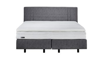 Boxspringbett comfortmaster besser sitzen, liegen, leben aus Stoff in Grau Comfortmaster Base Express - Boxspringbett steingrauer Bezug 1030 - Liegefläche ca. 180 x 200 cm