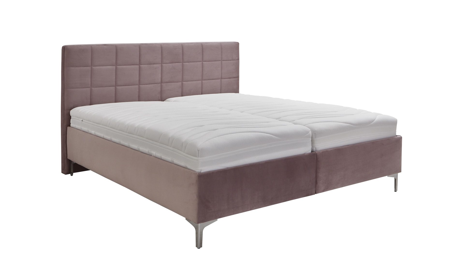 Polsterbett comfortmaster besser sitzen, liegen, leben aus Stoff in Rosa Comfortmaster Base Express - Polsterbett roséfarbener Bezug 1060 - Liegefläche ca. 180 x 200 cm