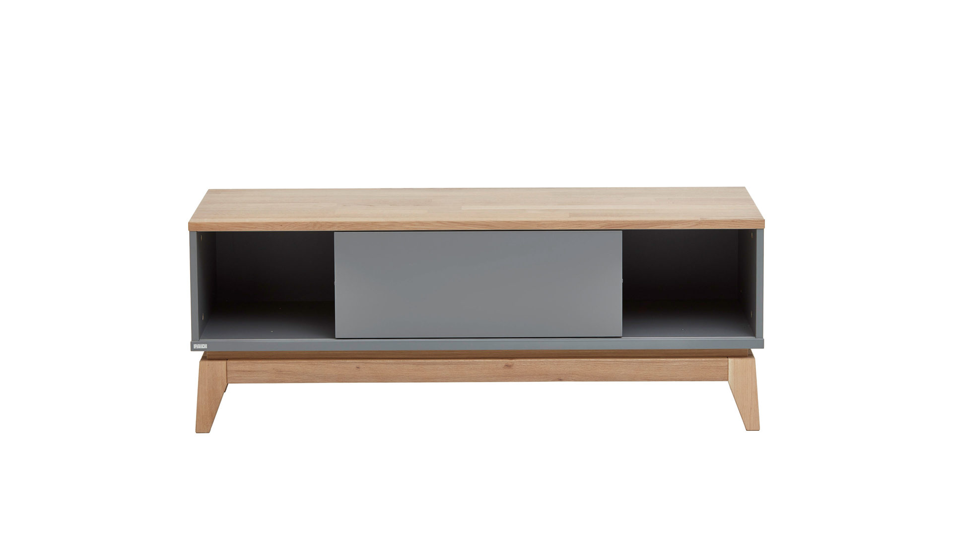 Lowboard Paidi aus Holz in Grau PAIDI Jugendzimmer Lowboard Sten Eiche & Schiefergrau – eine Schiebetür