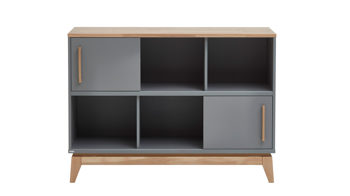 Sideboard Paidi aus Holz in Grau PAIDI Sideboard Sten Eiche & Schiefergrau – zwei Schiebetüren