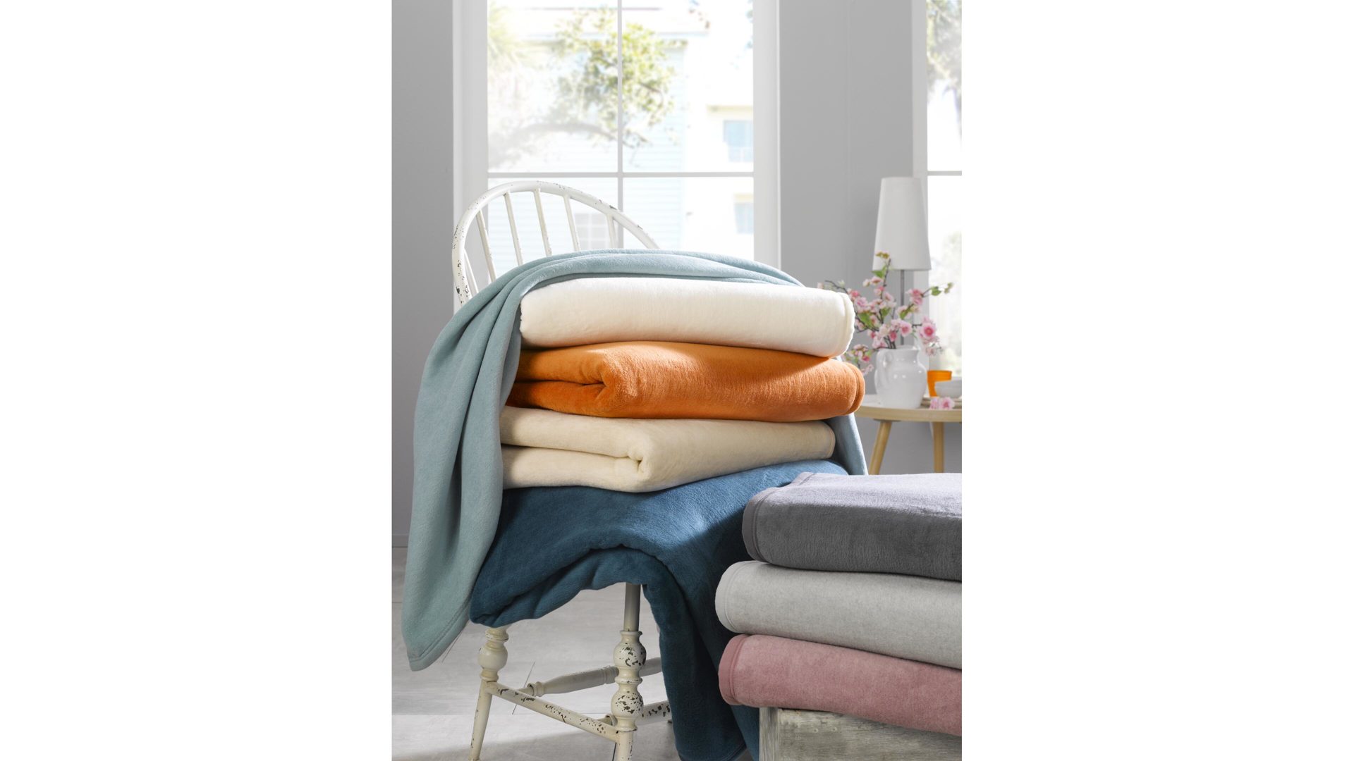 Fleecedecke Ibena® aus Stoff in Grau IBENA® Fleecedecke Porto anthrazitfarbenes Mischgewebe - ca. 180 x 220 cm