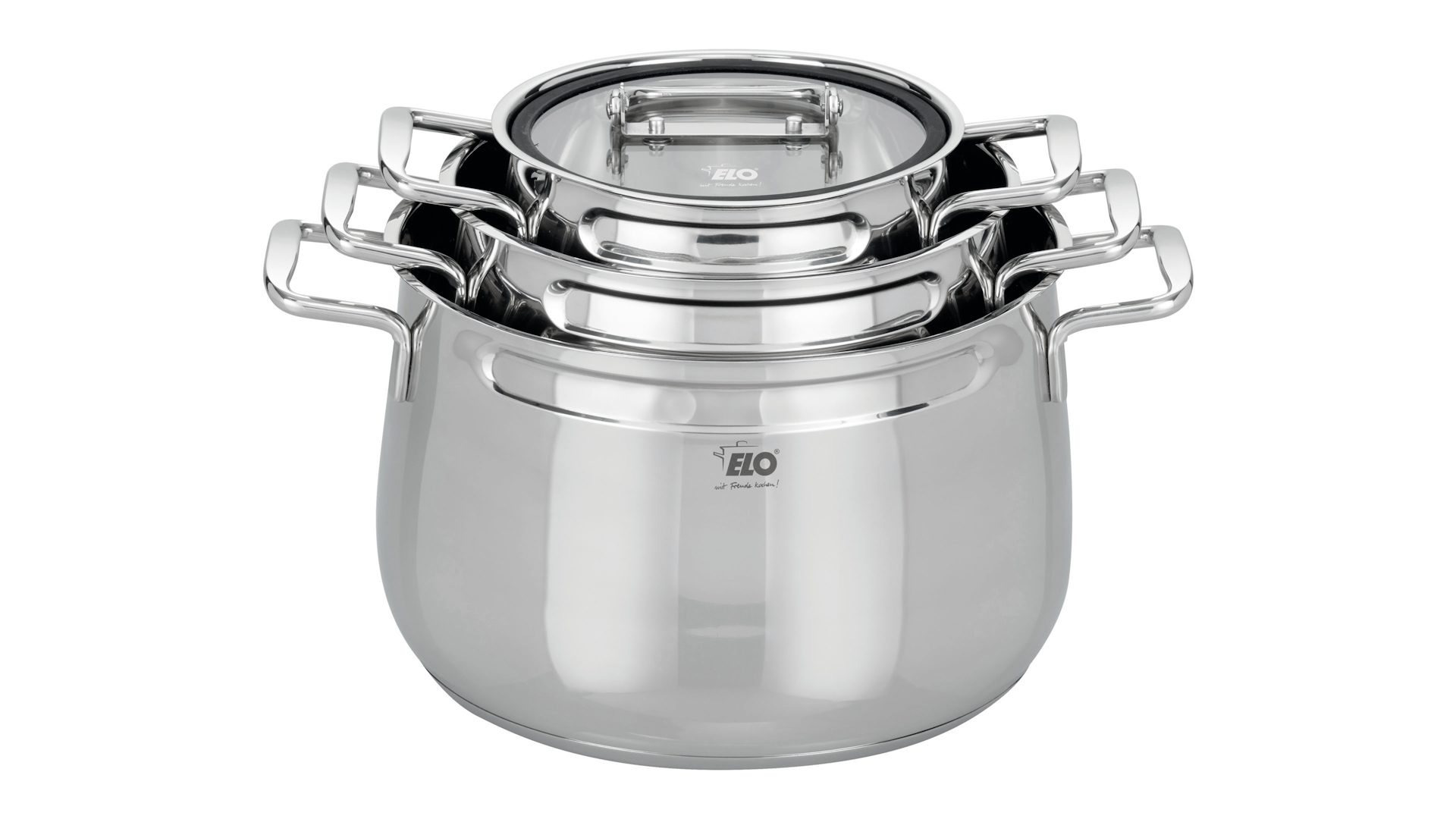 Topf-Set Elo® aus Metall in Metallfarben ELO® Topf-Set Mystery Edelstahl – dreiteilig