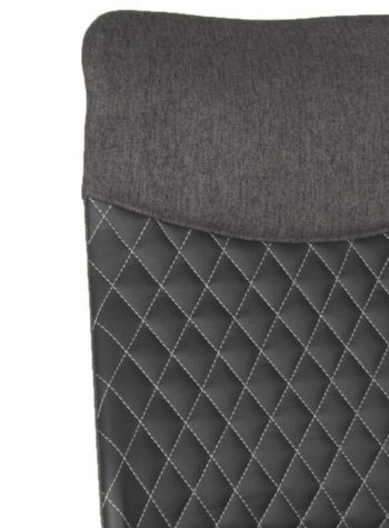 Chefsessel Duo collection aus Stoff in Grau Chefsessel Kimi anthrazitfarben & dunkelgraue Stoffkombination, Chrom-Fußkreuz