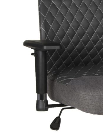 Chefsessel Duo collection aus Stoff in Grau Chefsessel Kimi anthrazitfarben & dunkelgraue Stoffkombination, Chrom-Fußkreuz