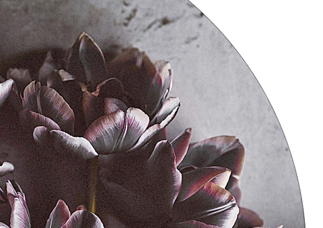 Digitaldruck Malerifabrikken aus Holz in Lila Digitalprint Dark Tulip auf Holz Motiv Dark Tulip – Durchmesser ca. 40 cm