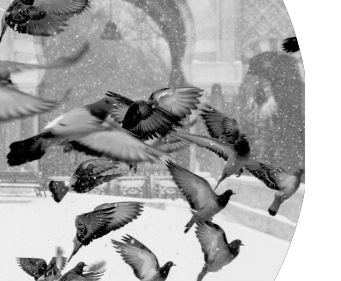 Digitaldruck Malerifabrikken aus Holz in Grau Digitalprint Moscow auf Holz Motiv Moscow – Durchmesser ca. 70 cm