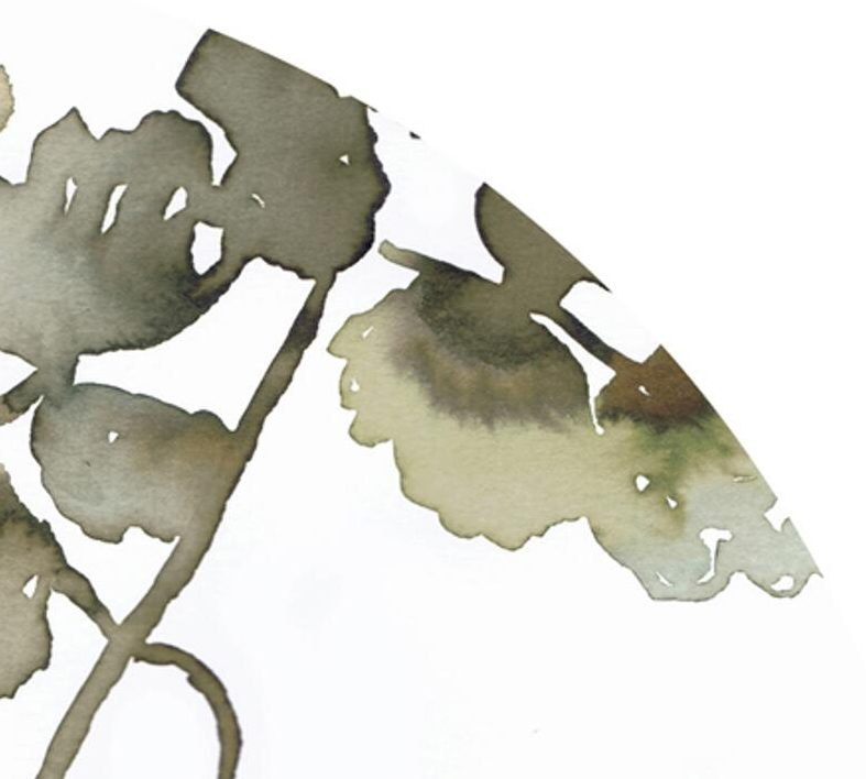 Digitaldruck Malerifabrikken aus Holz in Grün Digitalprint Water Plants auf Holz Motiv Water Plants – Durchmesser ca. 70 cm