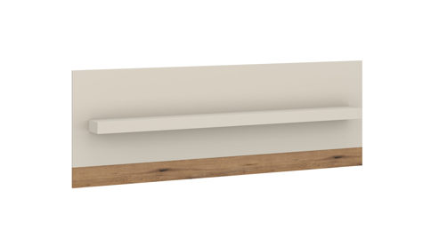 Wandregal Wojcik aus Holz in Beige Eiche Hell Wohnprogramm Lightning - Wandregal Cashmere & Coast Evoke Eiche - Breite ca. 200 cm