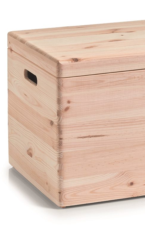 Aufbewahrungsbox Zeller present aus Holz in Holzfarben Allzweckkiste mit Deckel unbehandeltes Kiefernholz - ca. 60 x 40 cm