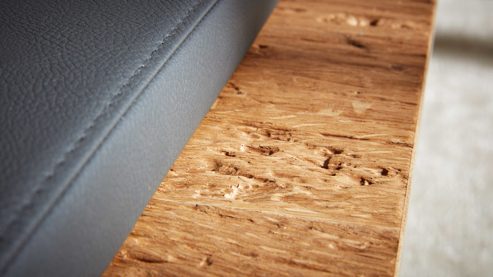 Komplettzimmer Interliving aus Holz in Dunkelgrau Interliving Schlafzimmer Serie 1025 – Komplettzimmer mit Bettbank & weiteren Extras Graphit & Balkeneiche gehackt - Liegefläche ca. 180 x 200 cm