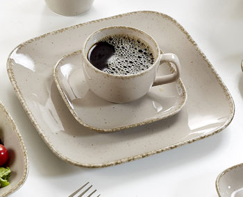 Kaffeeservice Ritzenhoff & breker aus Porzellan in Grau Ritzenhoff & Breker Kaffeeservice Casa graues Porzellan - 12-teilig, Kaffeegeschirr