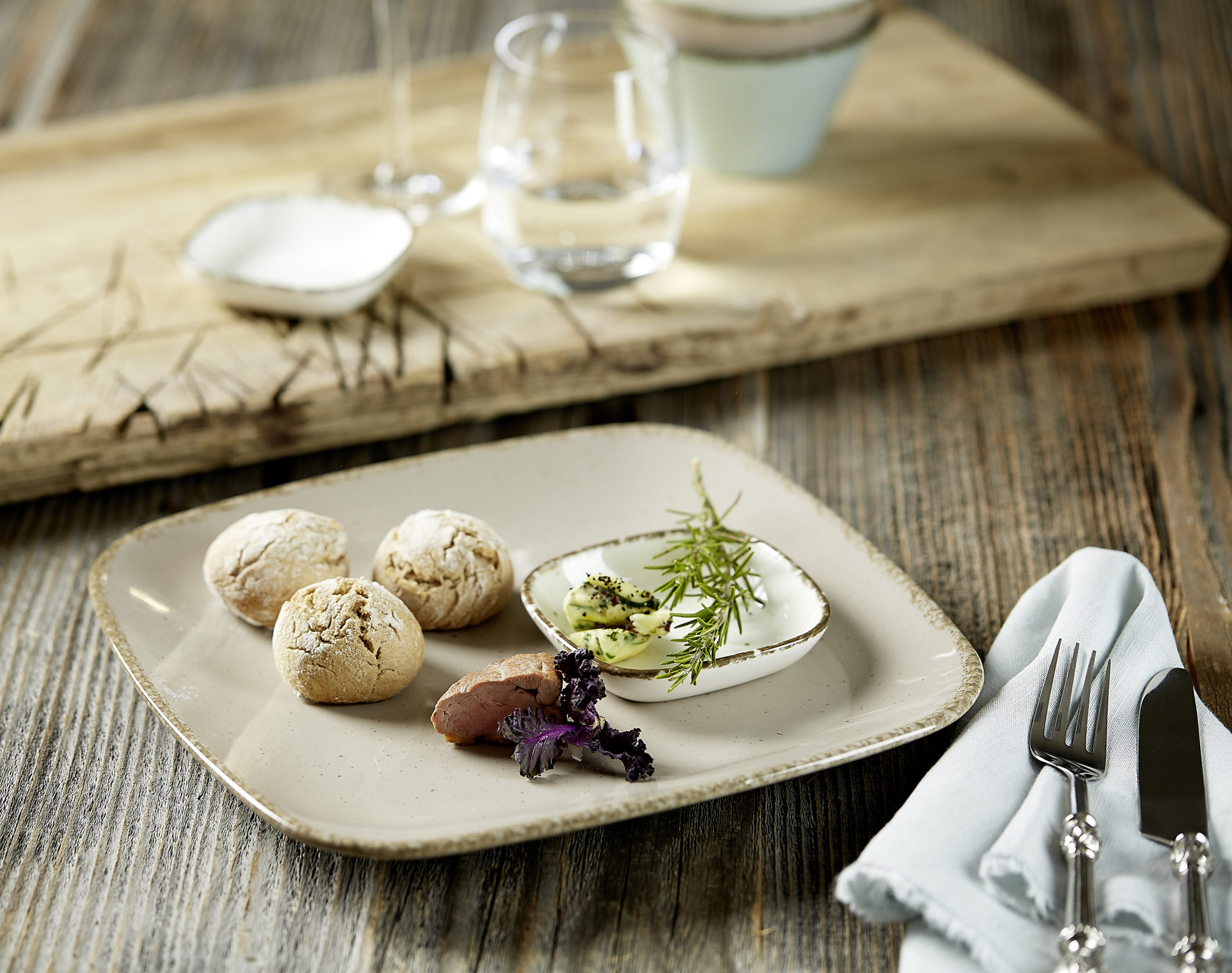 Kombiservice Ritzenhoff & breker aus Porzellan in Grau Ritzenhoff & Breker Brunch-Set Casa graues Porzellan - zwölfteilig, Brunchset