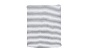 Wohndecke Done.® aus Stoff in Grau done.® Wohndecke Blanket Stripes Silber & Weiß – ca. 150 x 200 cm