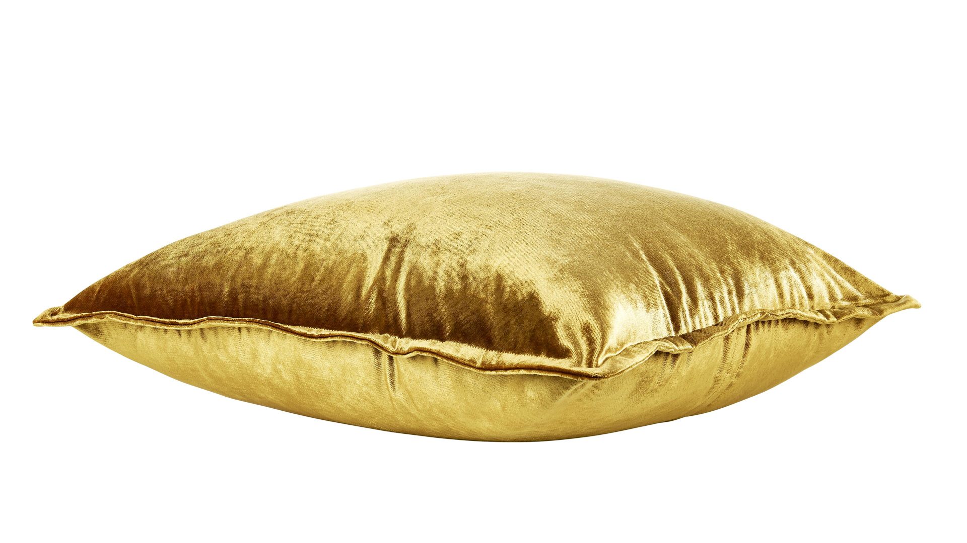 Kissenbezug /-hülle Done.® aus Stoff in Gelb done.® Kissenhülle Cushion Glam goldfarbener Samt – ca. 65 x 65 cm