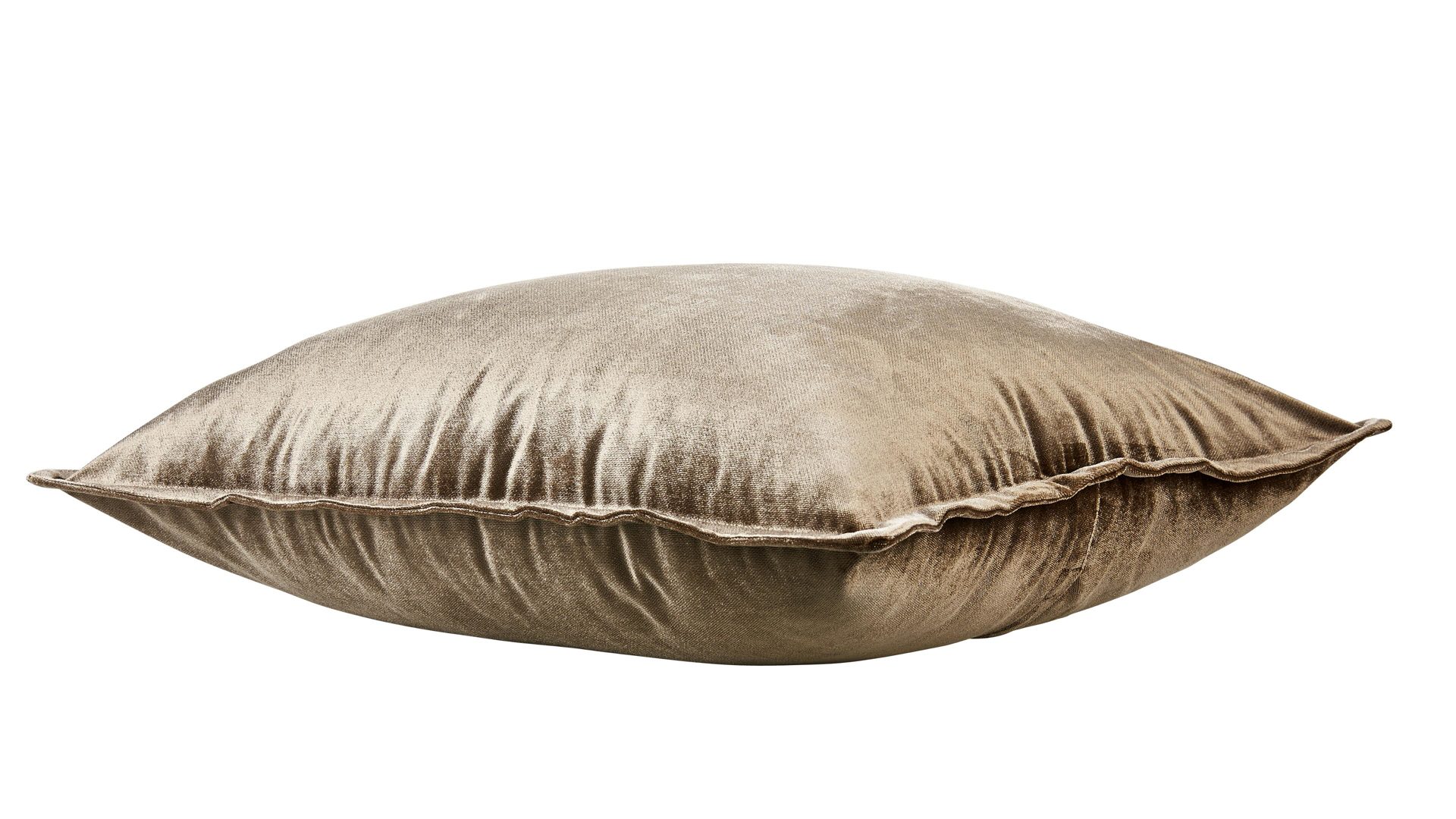 Kissenbezug /-hülle Done.® aus Stoff in Grau done.® Kissenhülle Cushion Glam taupefarbener Samt – ca. 65 x 65 cm