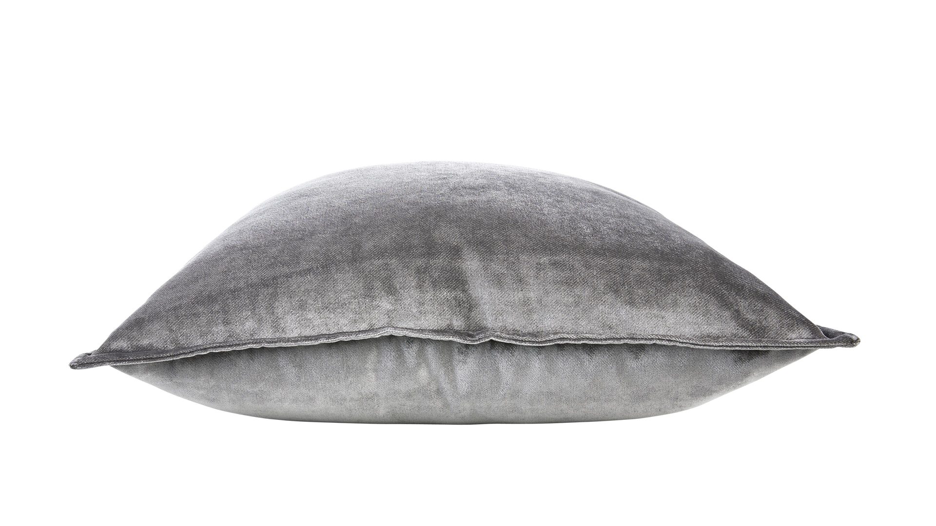 Kissenbezug /-hülle Done.® aus Stoff in Hellgrau done.® Kissenhülle Cushion Glam silberfarbener Samt – ca. 65 x 65 cm