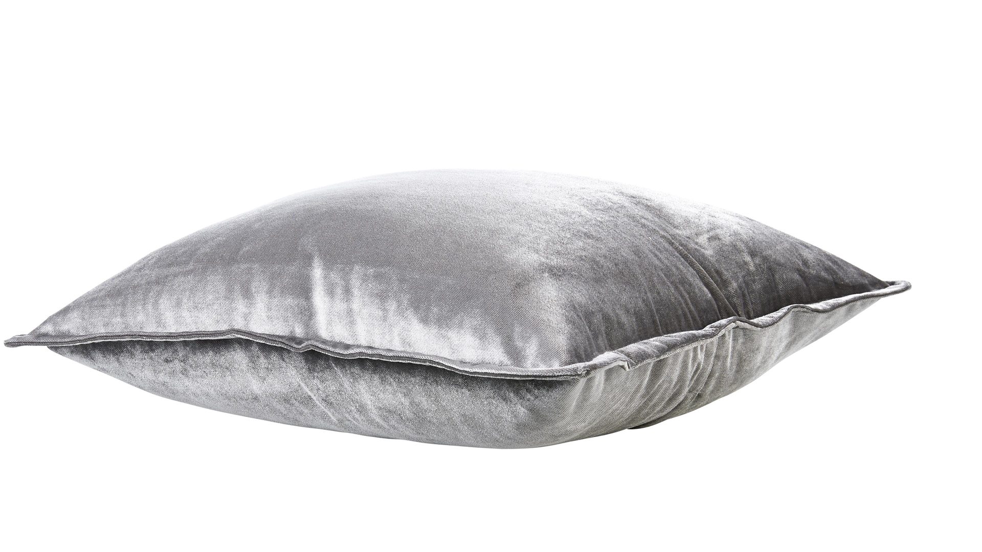 Kissenbezug /-hülle Done.® aus Stoff in Hellgrau done.® Kissenhülle Cushion Glam silberfarbener Samt – ca. 65 x 65 cm