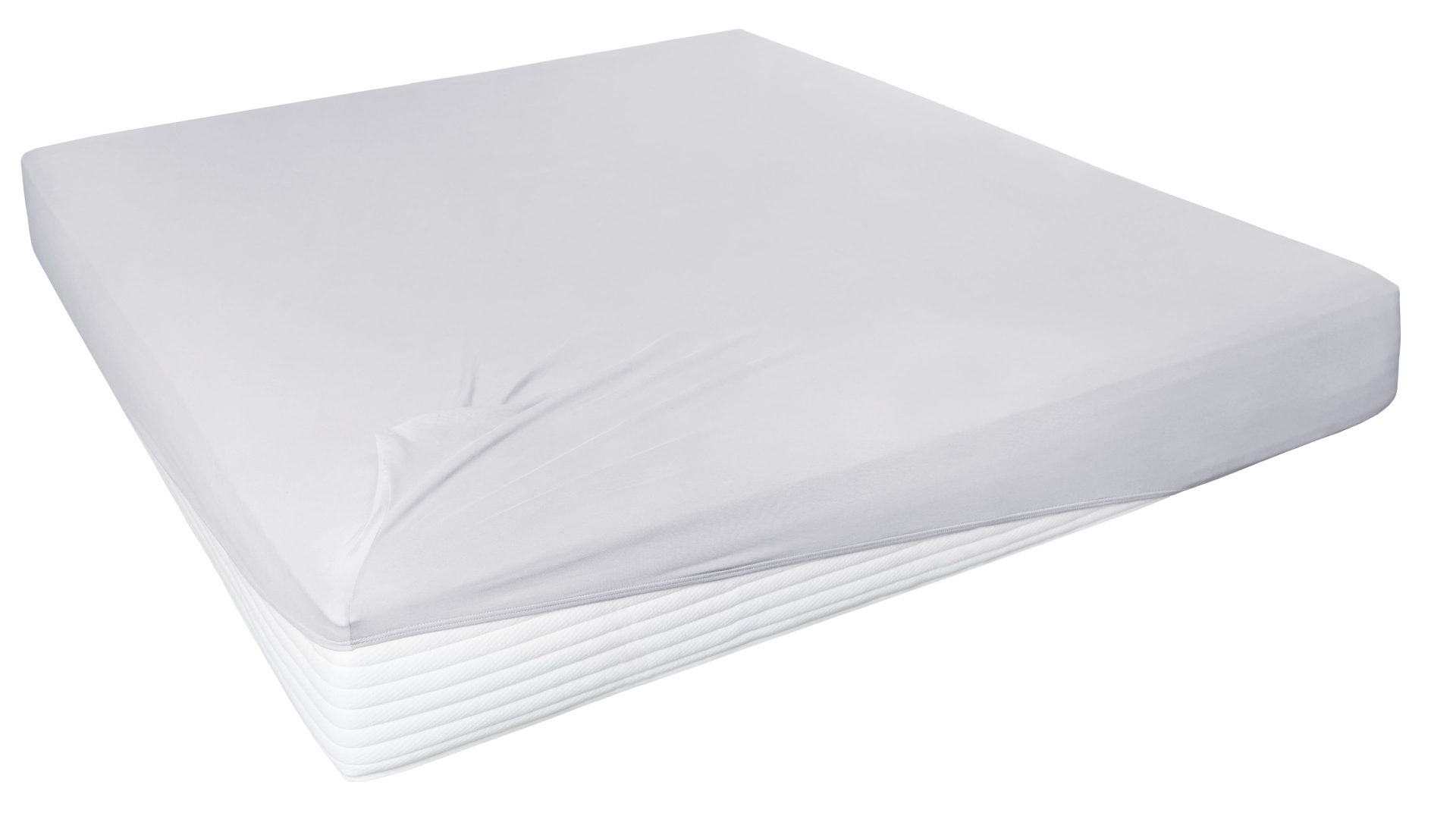 Spannbettlaken H. g. hahn haustextilien® aus Stoff in Hellgrau HAHN Spannbettlaken für Boxspringmatratzen hellgraues Feinjersey – ca. 190 x 200 cm